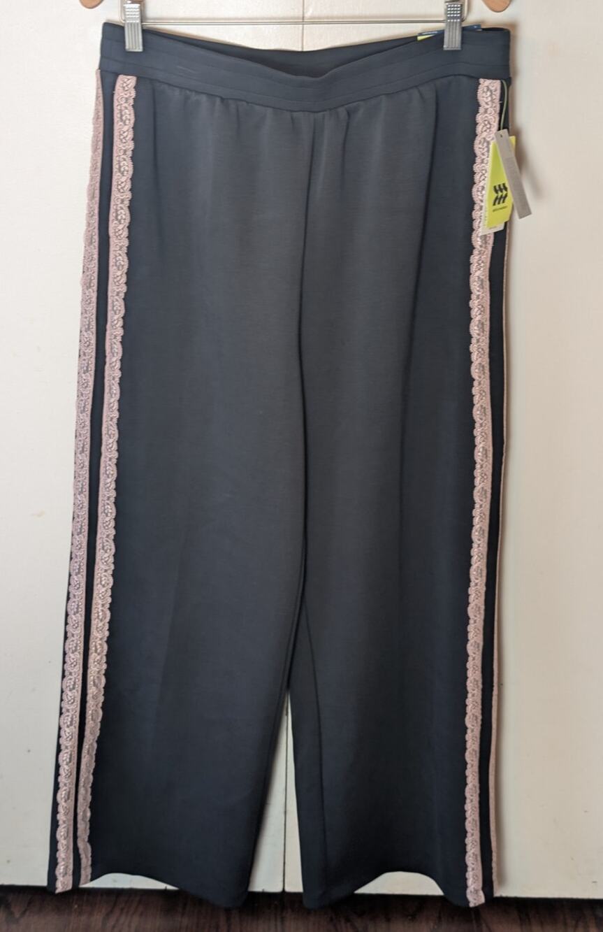 All In Motion Black & Pink Lace Pants Large